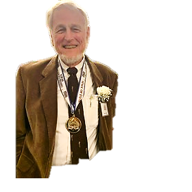 A man wearing a medal